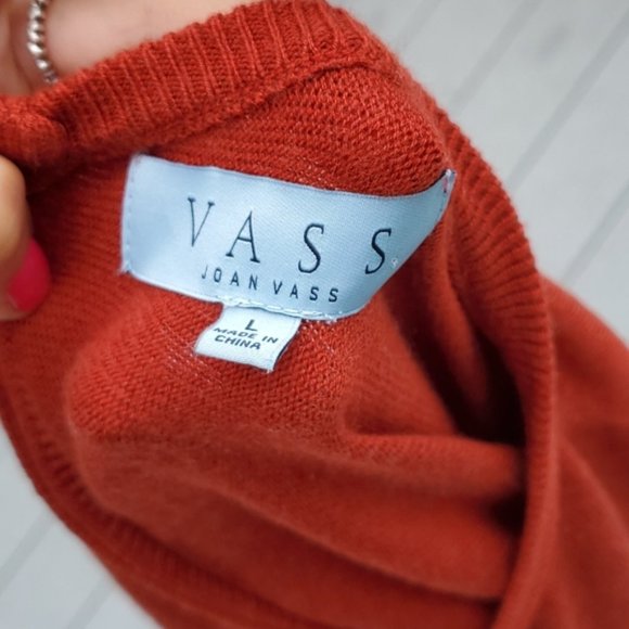 Joan Vass  Cashmere Blend Sweater with Back Zipper - Picture 5 of 6